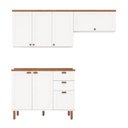 Ver imagem 1 de Armário de Cozinha Genialflex Iluminata Flora Branco Ébano