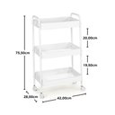 Ver imagem 7 de Carrinho Multiuso Organizador 3 Prateleiras - Branco