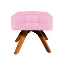 Ver imagem 2 de Kit 2 Poltronas com Puff Giratória Elisa Suede - D'Rossi - Rosa Bebê