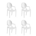 Ver imagem 1 de Conjunto 4 Cadeiras de Plástico Polipropileno Empilhável Wind Plus