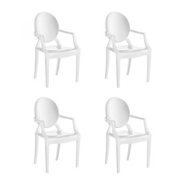 Conjunto 4 Cadeiras de Plástico Polipropileno Empilhável Wind Plus - 1 Conjunto 4 Cadeiras de Plástico Polipropileno Empilhável Wind Plus - 1