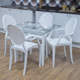 Conjunto 4 Cadeiras de Plástico Polipropileno Empilhável Wind Plus - 3 Conjunto 4 Cadeiras de Plástico Polipropileno Empilhável Wind Plus - 3