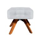 Ver imagem 2 de Kit 2 Poltronas com Puff Giratória Elisa Suede - D'Rossi - Cinza