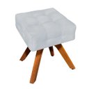 Ver imagem 3 de Kit 2 Poltronas com Puff Giratória Elisa Suede - D'Rossi - Cinza