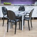 Ver imagem 4 de Conjunto 4 Cadeiras de Plástico Polipropileno Empilhável Wind Plus Preto