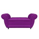 Ver imagem 2 de Sofá Retrô com Baú Grécia Namoradeira Calçadeira Suede - D'rossi - Roxo
