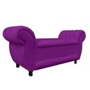 Ver imagem 1 de Sofá Retrô com Baú Grécia Namoradeira Calçadeira Suede - D'rossi - Roxo