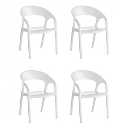 Conjunto 4 Cadeiras em Polipropileno Glass Plus - 1