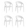 Conjunto 4 Cadeiras de Plástico Polipropileno Empilhável Glass Plus - 1