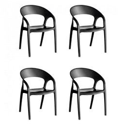 Conjunto 4 Cadeiras em Polipropileno Glass Plus - 1