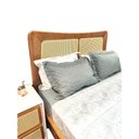 Ver imagem 1 de Cabeceira de Cama Ricco King Madeira com Palhinha Imbuia