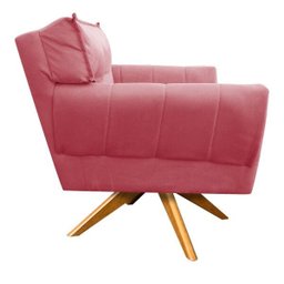 Poltrona Giratória Anitta Suede - D'Rossi - Rose - 2