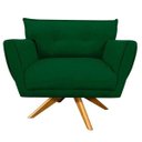 Ver imagem 1 de Poltrona Giratória Anitta Suede - D'Rossi - Verde