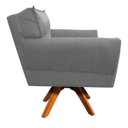 Ver imagem 3 de Poltrona Giratória Anitta Suede com Strass - D'Rossi - Grafite