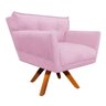 Poltrona Giratória Anitta Suede com Strass - D'Rossi - Rosa Bebê - 2