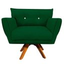 Ver imagem 1 de Poltrona Giratória Anitta Suede com Strass - D'Rossi - Verde