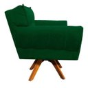 Ver imagem 3 de Poltrona Giratória Anitta Suede com Strass - D'Rossi - Verde