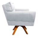 Ver imagem 3 de Poltrona Giratória Anitta Suede com Strass - D'Rossi - Cinza