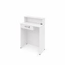 Ver imagem 3 de Balcão Caixa 82x40cm para Atendimento Recepção Comercial Gaveta com Fechadura Painel Frontal Elevado