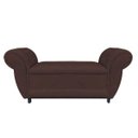 Ver imagem 2 de Sofá Retrô com Baú Grécia Namoradeira Calçadeira Suede - D'Rossi - Marrom