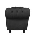 Ver imagem 3 de Sofá Retrô com Baú Grécia Namoradeira Calçadeira Suede - D'Rossi - Preto