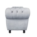 Ver imagem 3 de Sofá Retrô com Baú Grécia Namoradeira Calçadeira Suede - D'Rossi - Cinza