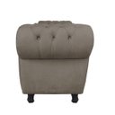 Ver imagem 3 de Sofá Retrô com Baú Grécia Namoradeira Calçadeira Suede - D'Rossi - Marrom Rato