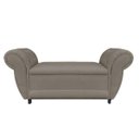 Ver imagem 2 de Sofá Retrô com Baú Grécia Namoradeira Calçadeira Suede - D'Rossi - Marrom Rato