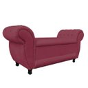 Ver imagem 1 de Sofá Retrô com Baú Grécia Namoradeira Calçadeira Suede - D'Rossi - Rose