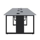 Ver imagem 5 de Mesa de Escritório Plataforma 6 Pessoas 2,70m Cps Pés Metal Cor:cinza Sagrado com Preto