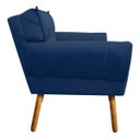Ver imagem 3 de Sofá Retrô Namoradeira Anitta Suede - D'Rossi - Azul Marinho
