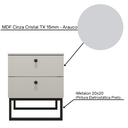 Ver imagem 4 de Mesa de Cabeceira Industrial Mdf com Pés Metalon Preto Plancasa Cinza Cristal Tx