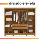 Ver imagem 7 de Guarda Roupas Casal Ripado 8 Portas 4 Gavetas Diamante Moval