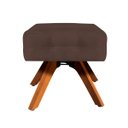 Ver imagem 3 de Kit 1 Poltrona com Puff Giratória Elisa Suede - D'Rossi - Marrom