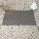 Ver imagem 2 de Jogo 6 Lugar Americano Retangular Mesa Pvc Antiderrapante Flex Cinza 45x30cm Lyor