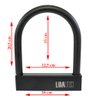Cadeado LFE-12 Trava U Lock Tranca Bicicleta com Alarme Anti Furto - Preto - 4