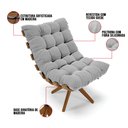 Ver imagem 6 de Poltrona Giratória Costela Suede - D'Rossi - Cinza