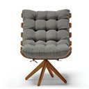 Ver imagem 3 de Poltrona Giratória Costela Suede - D'Rossi - Grafite