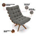 Ver imagem 5 de Poltrona Giratória Costela Suede - D'Rossi - Grafite