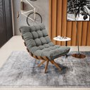 Ver imagem 2 de Poltrona Giratória Costela Suede - D'Rossi - Grafite