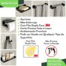 Kit Acessórios Para Banheiro Com Adesivo 7 Peças Preto ELG - 4