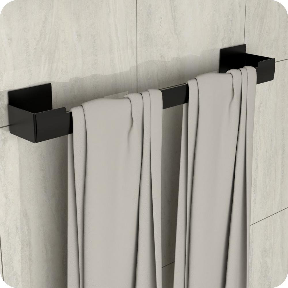 Kit Acessórios Para Banheiro Com Adesivo 7 Peças Preto ELG - 5