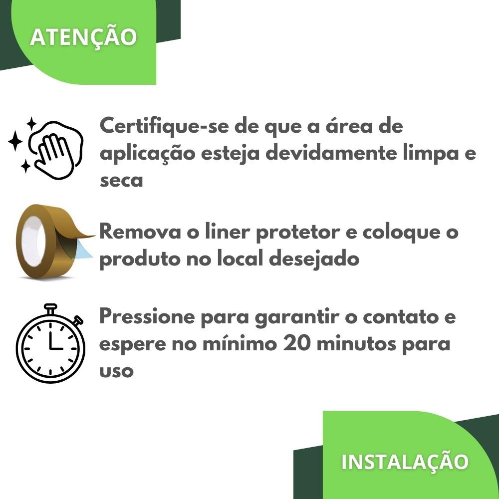 Kit Acessórios Para Banheiro Com Adesivo 7 Peças Preto ELG - 3