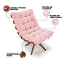 Ver imagem 6 de Poltrona Giratória Costela Suede - D'Rossi - Rosa Bebê