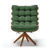 Poltrona Giratória Costela Suede - D'Rossi - Verde - 3