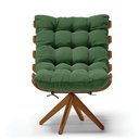 Ver imagem 3 de Poltrona Giratória Costela Suede - D'Rossi - Verde