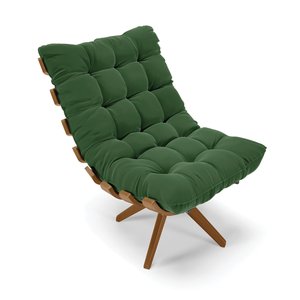 Poltrona Giratória Costela Suede - D'Rossi - Verde
