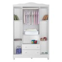 Ver imagem 2 de Guarda Roupa Infantil Ariel 4 Portas Branco Brilho - Carolina Móveis