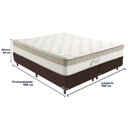 Ver imagem 3 de Cama Box Marrom e Colchão King Best Molas Ensacadas Queen 158x198x33 Anjos