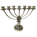 Ver imagem 1 de Castiçal 7 Velas Menorah Bronze Decoração Presentes Altares